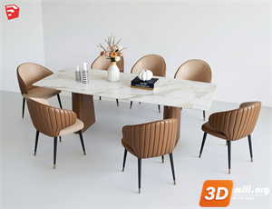 Dining Table Set Skp Files